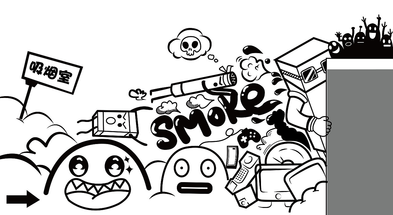 手绘墙设计（图ZNjgwNTE4OTI=） - 艺术插画 - 站酷设计师summer小夕原创素材 - 站酷ZCOOL