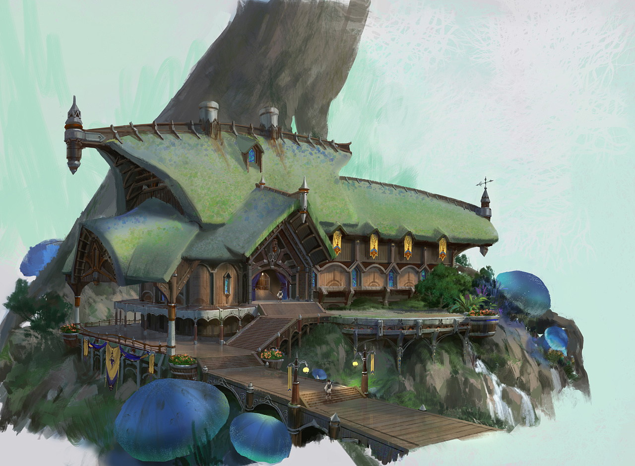 洛克猴杜震-关于游戏中场景单体建筑设计的那