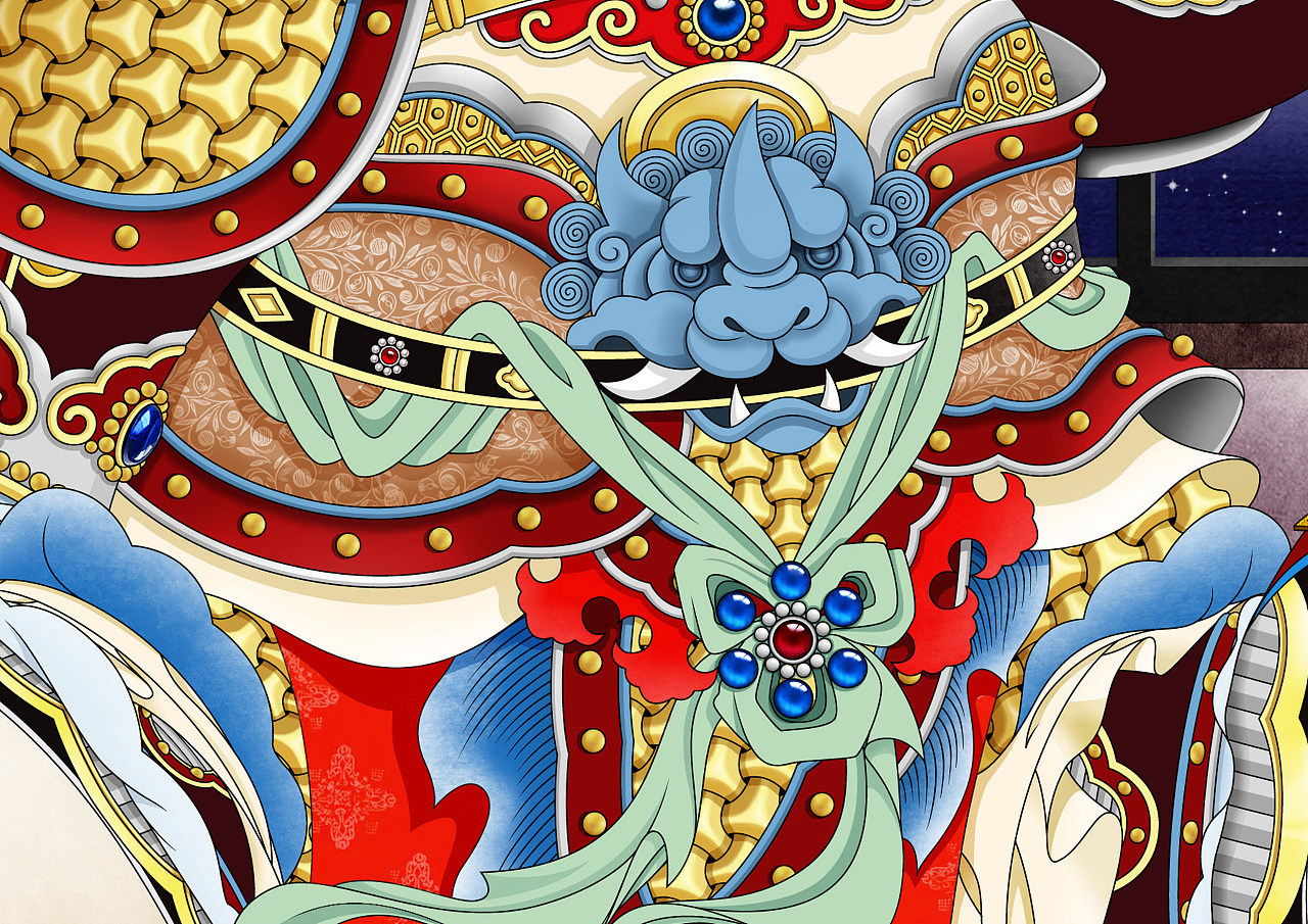 中秋节泰迪熊形象兔儿爷