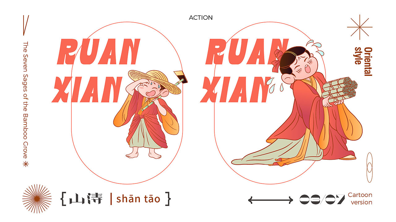 《竹林七贤创意形象设计》