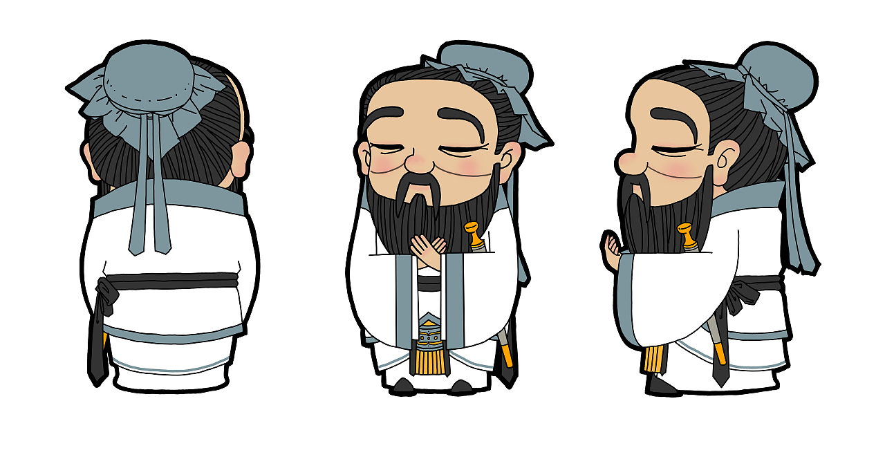 孔子卡通ip形象设计