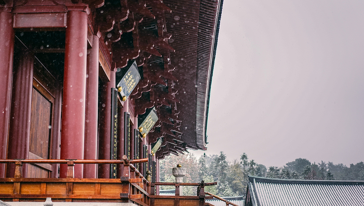 山寺雪景（图ZNjc1MjM0NzI=） - 风光摄影 - 站酷设计师正义的小伙伴Paul原创素材 - 站酷ZCOOL