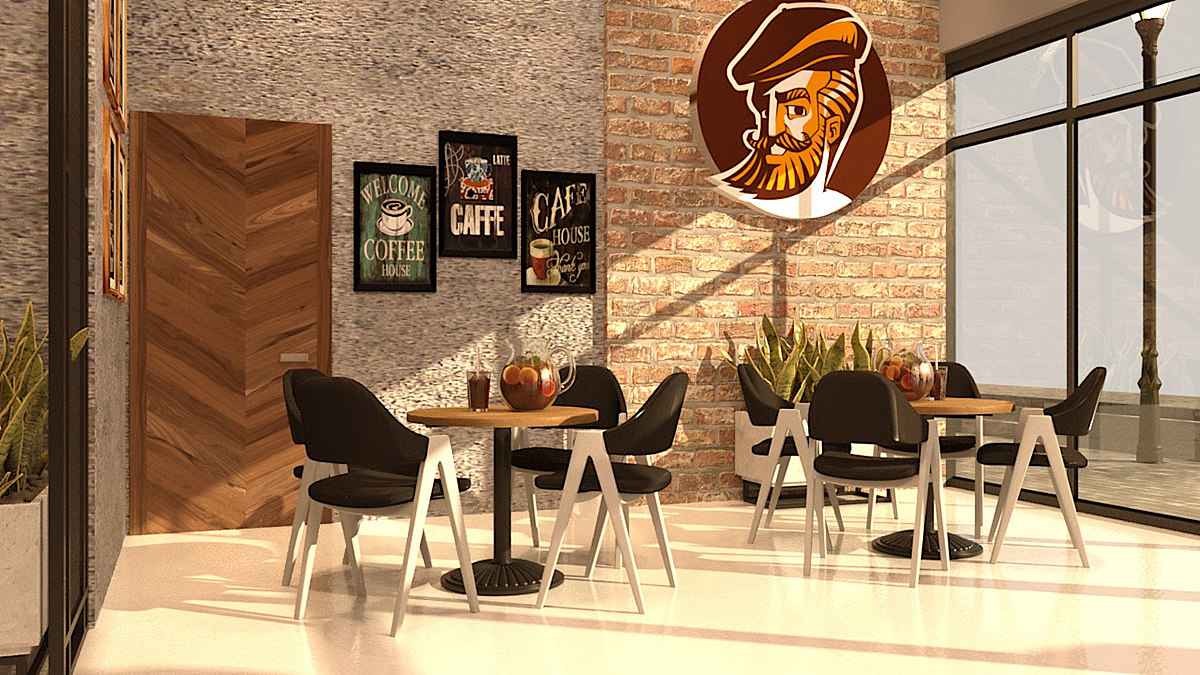 店面火锅店店铺咖啡店食品3D效果图设计制作cad施工图