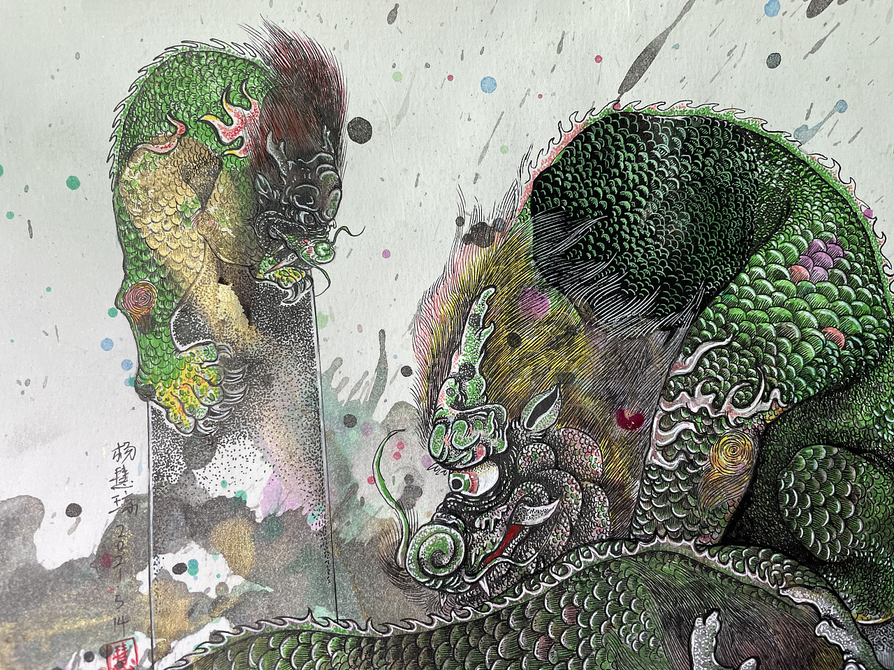 龙生九子之蚣蝮（gōng fù） |纯艺术|绘画|慧琼 - 原创作品 - 站酷 (ZCOOL)