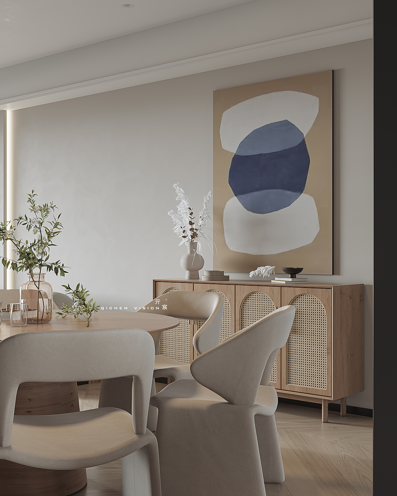 现代北欧-暖色治愈系小屋