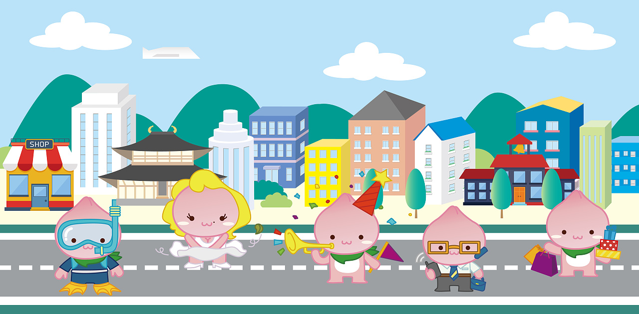 新凯广场吉祥物卡通设计表情设计metoo