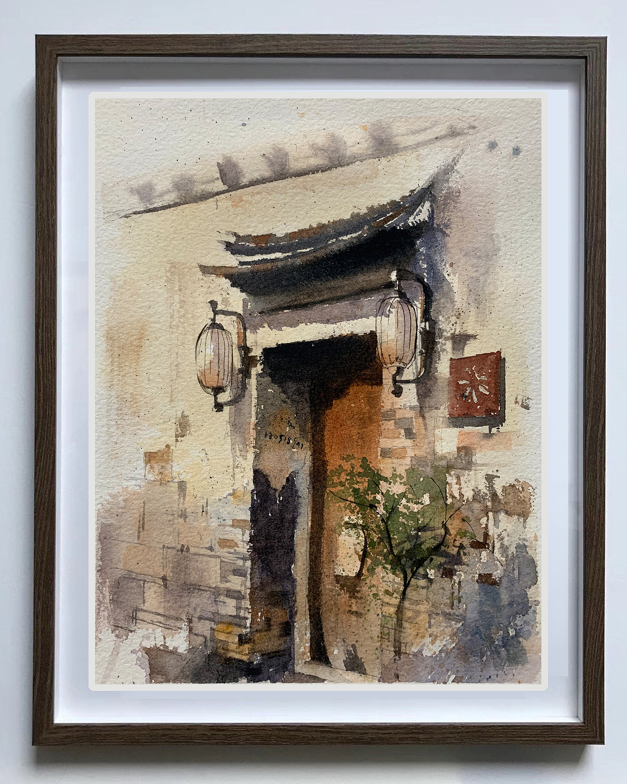 夏宇航水彩画《老门东一角》