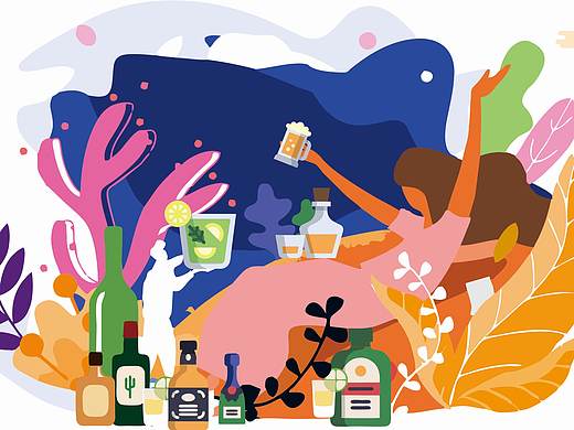 啤酒女孩（个人主页-ZNDgzOTM5MDA=） - 商业插画 - 站酷设计师茶花先生呀原创素材 - 站酷ZCOOL