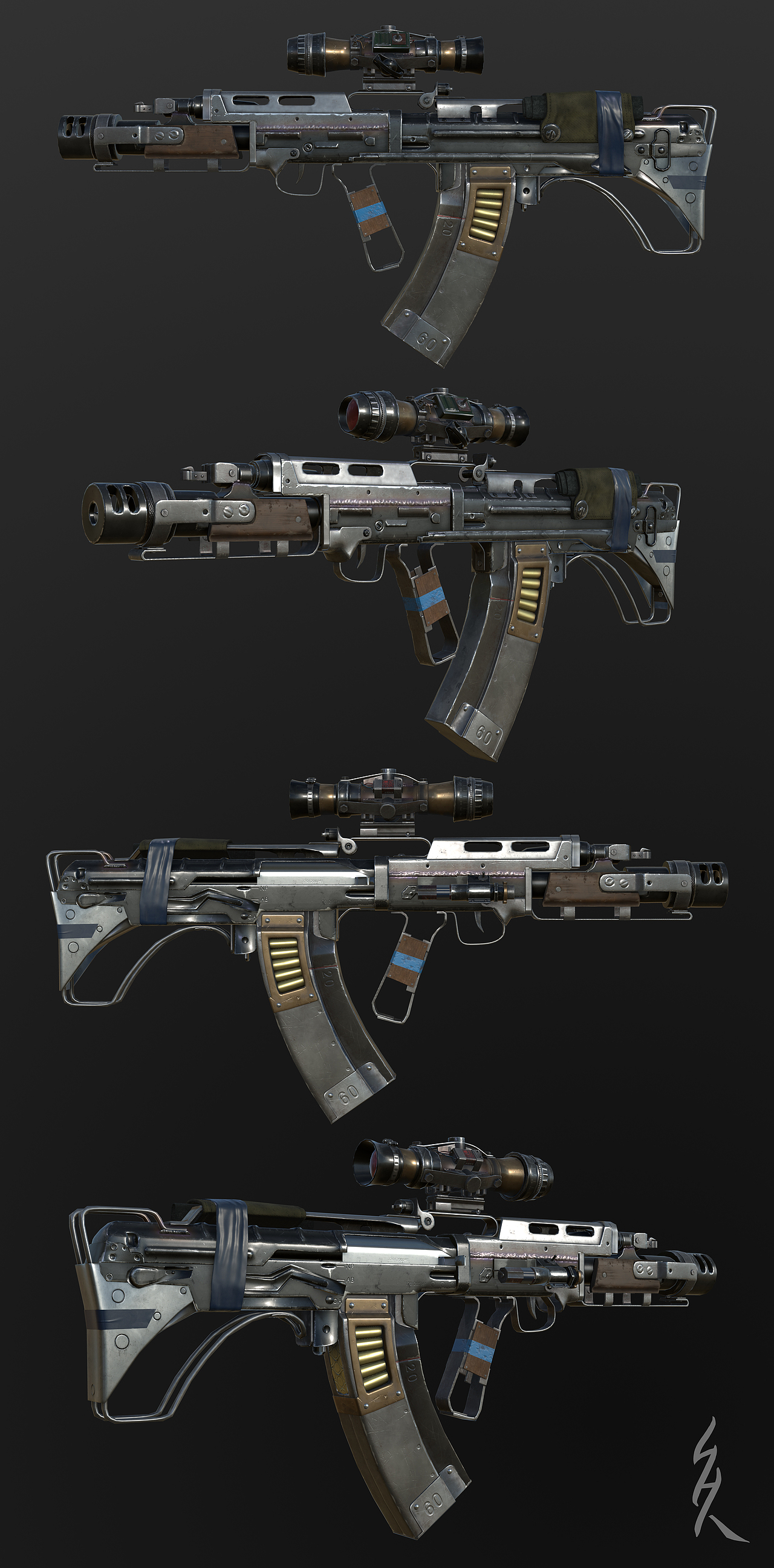 枪械临摹练习作品（图ZMjMwMDQ4NjU2） - 机械/交通 - 站酷设计师5HuaiR原创素材 - 站酷ZCOOL