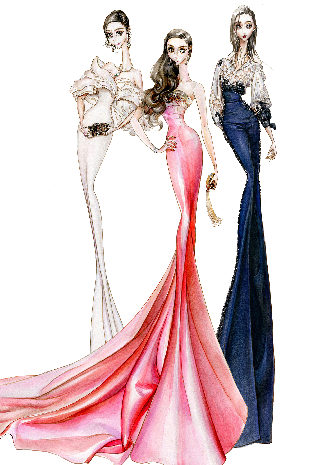 时尚插画（图ZODE5NjE1NDA=） - 商业插画 - 站酷设计师鹤年HN原创素材 - 站酷ZCOOL