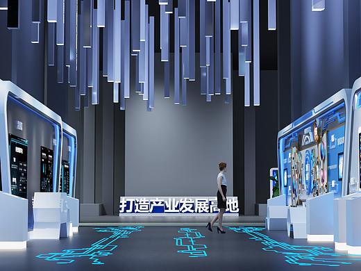 科技通道展厅效果图设计