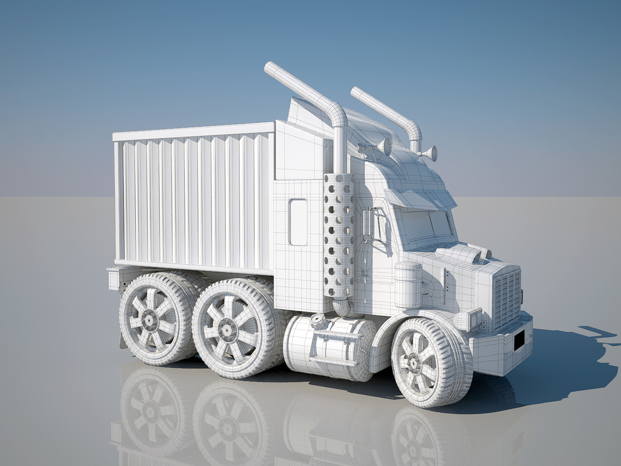 学习3D时的作业——迷你卡车