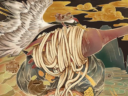 毕业设计展的柳州螺狮粉品牌文化里的插画部分（二）