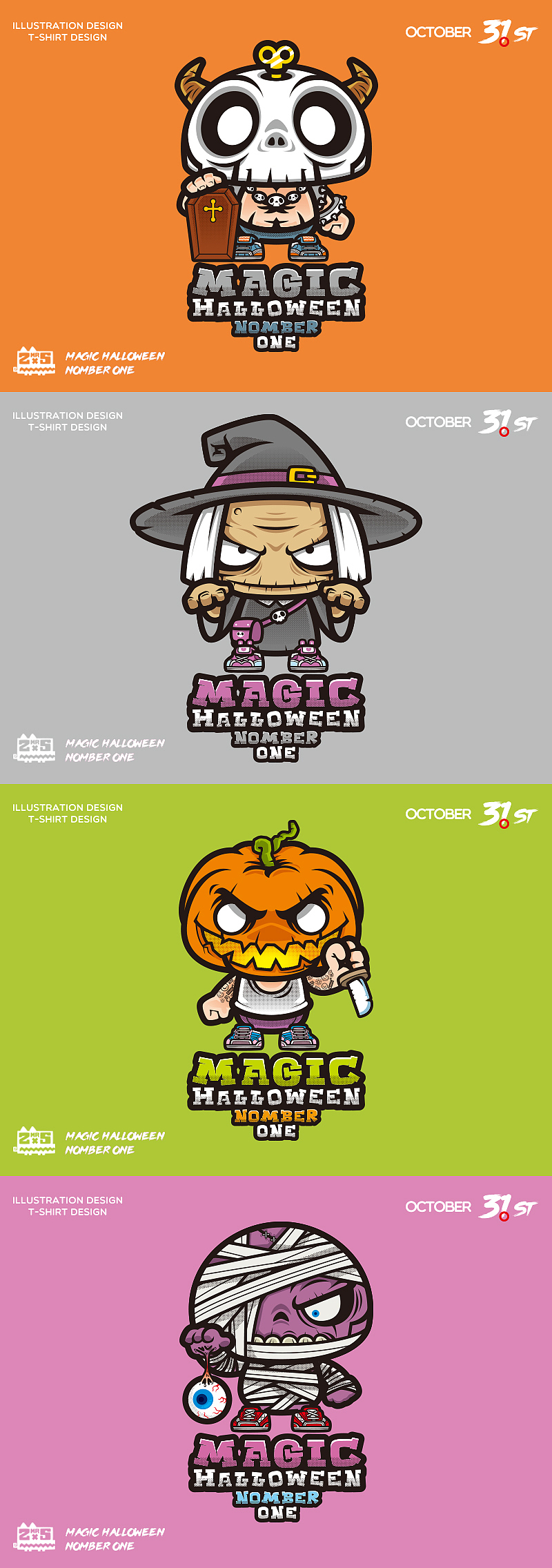 magic halloween 神奇万圣节（图ZNjIyMTA0NDg=） - 新锐潮流插画 - 站酷设计师狂奔的包子插画铺原创素材 - 站酷ZCOOL