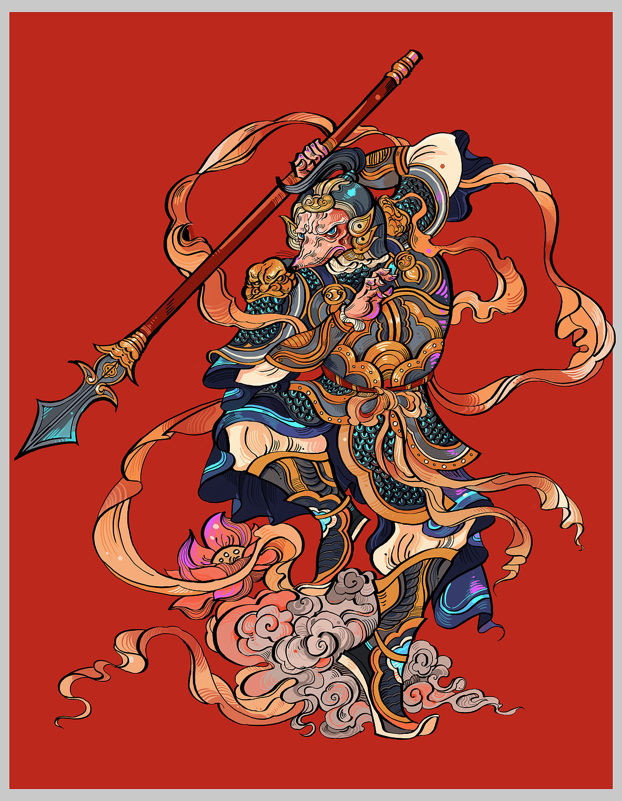 鼠年的门神哇