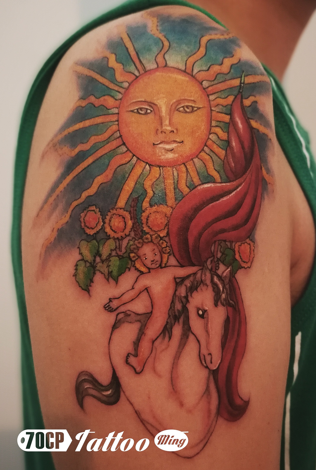 塔罗牌命运之牌纹身