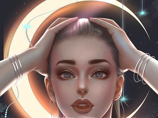 iPad人像插画