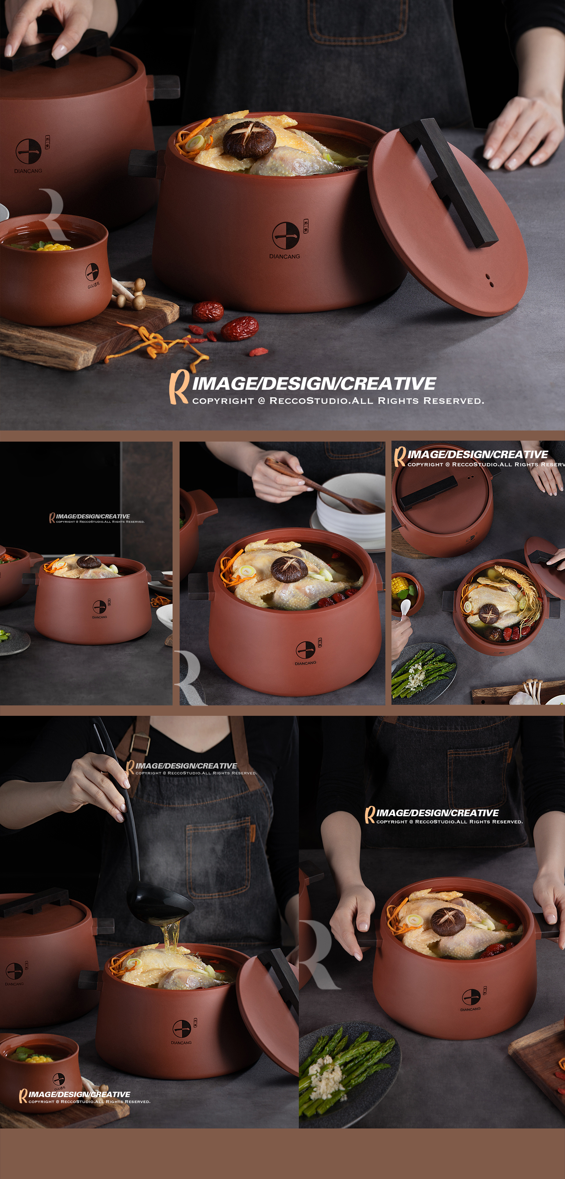 recco x 苏一堂紫砂汤锅 锅具 烹饪美食场景拍摄