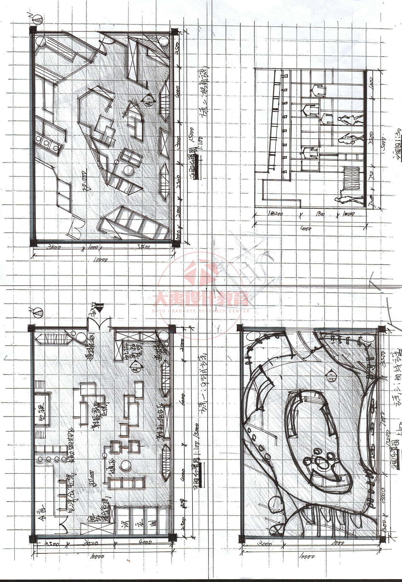 室内快题（图ZMjc5MDU2OTE2） - 其他空间 - 站酷设计师大禹手绘00学长原创素材 - 站酷ZCOOL