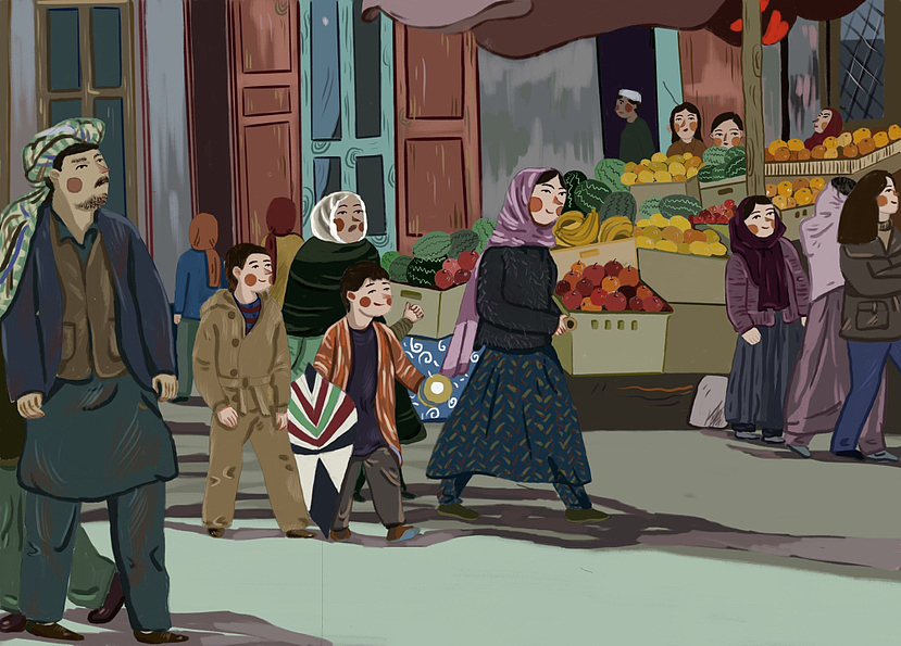 《追风筝的人》～（图ZMzQ0MTU5OTY4） - 儿童插画 - 站酷设计师彩虹马Marcy原创素材 - 站酷ZCOOL