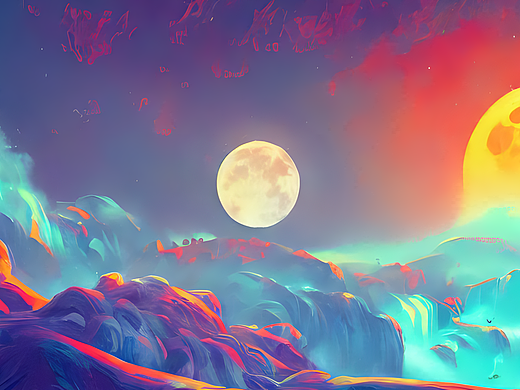 #AI创作实验室#月球，宇宙，动漫 好好看呀！！！