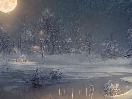 #AI创作实验室#月落乌啼霜满天江枫渔火对愁眠