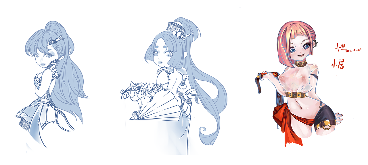 小姐姐（图ZOTQ2MjEzODQ=） - 游戏原画 - 站酷设计师十里在路上原创素材 - 站酷ZCOOL