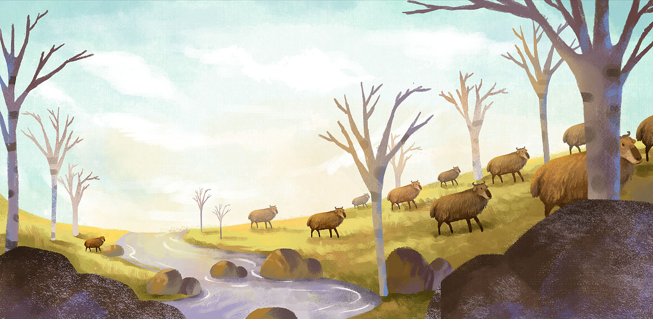 小羚牛|插画|儿童插画|hello蓝豆_原创作品-站酷zcool