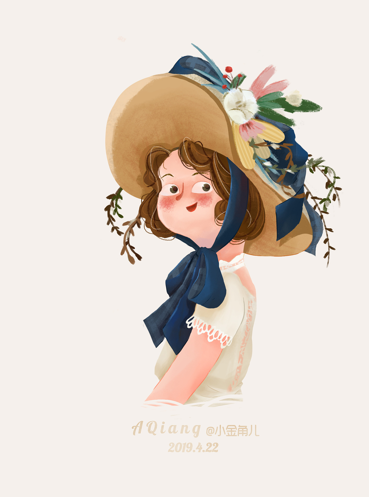 春天需要一顶花帽子福州|插画师小金角儿141103年前