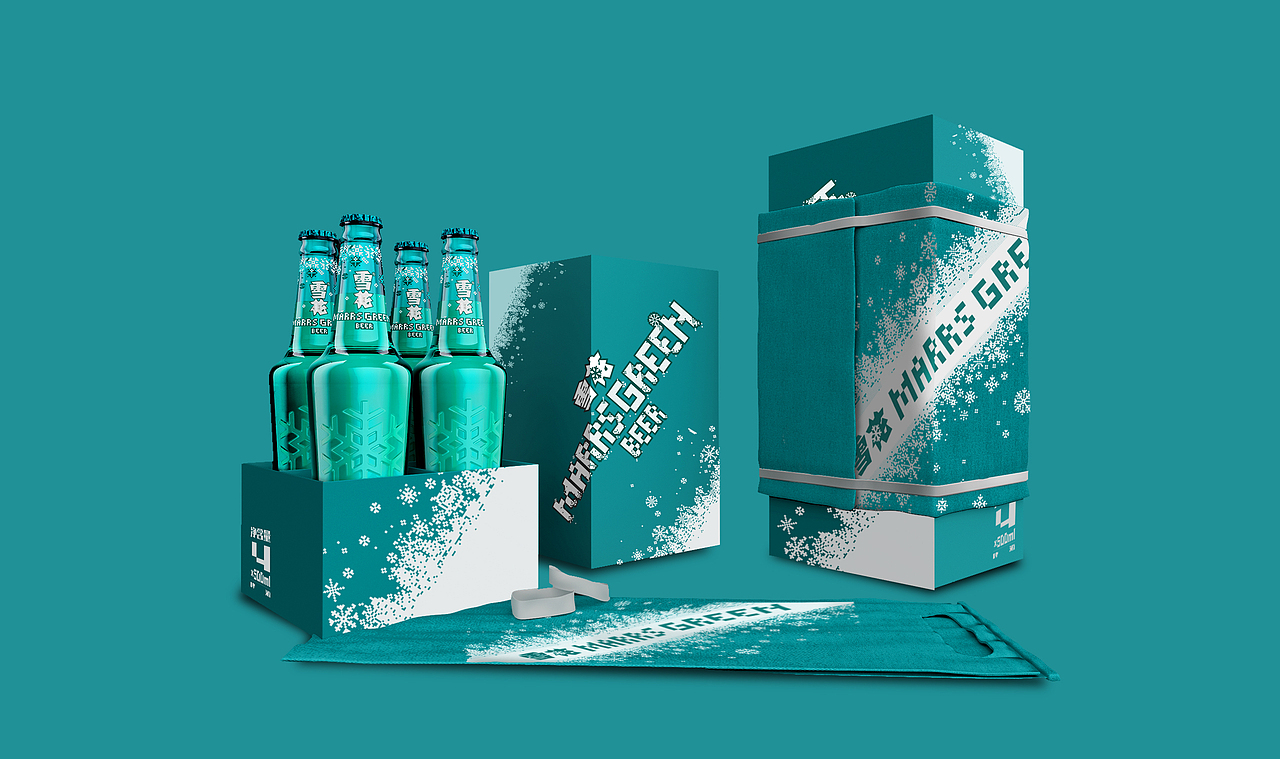 雪花马尔斯绿礼品盒
