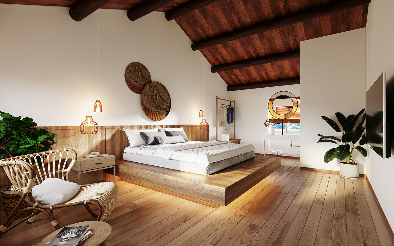 以浊丨乡村民宿套间改造|空间|商业空间设计|chris_lin_原创作品-站酷