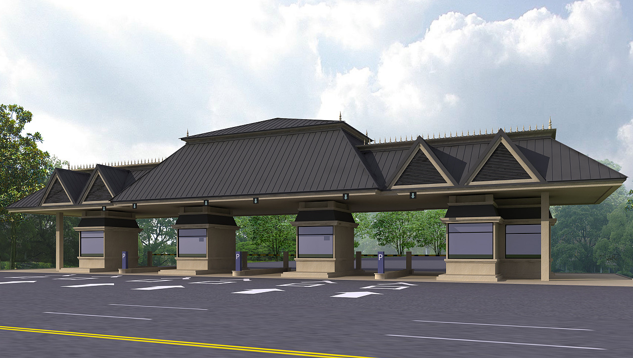 景区大门入口效果图