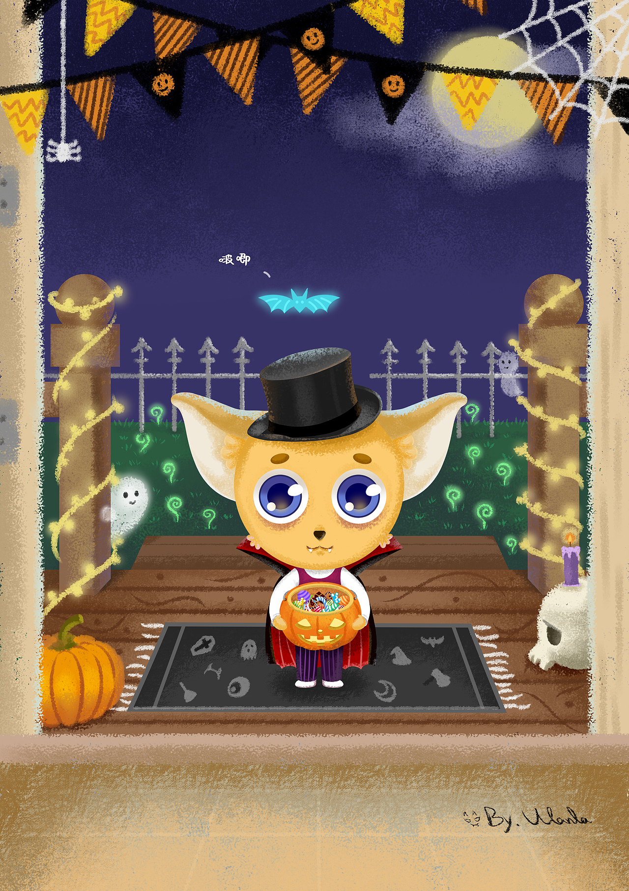 你不是一个人,还有很多小幽灵陪着你
只有在万圣节夜里出现的问号草