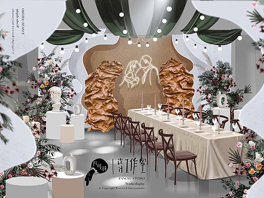 婚礼手绘 | 侘寂风婚礼晚宴