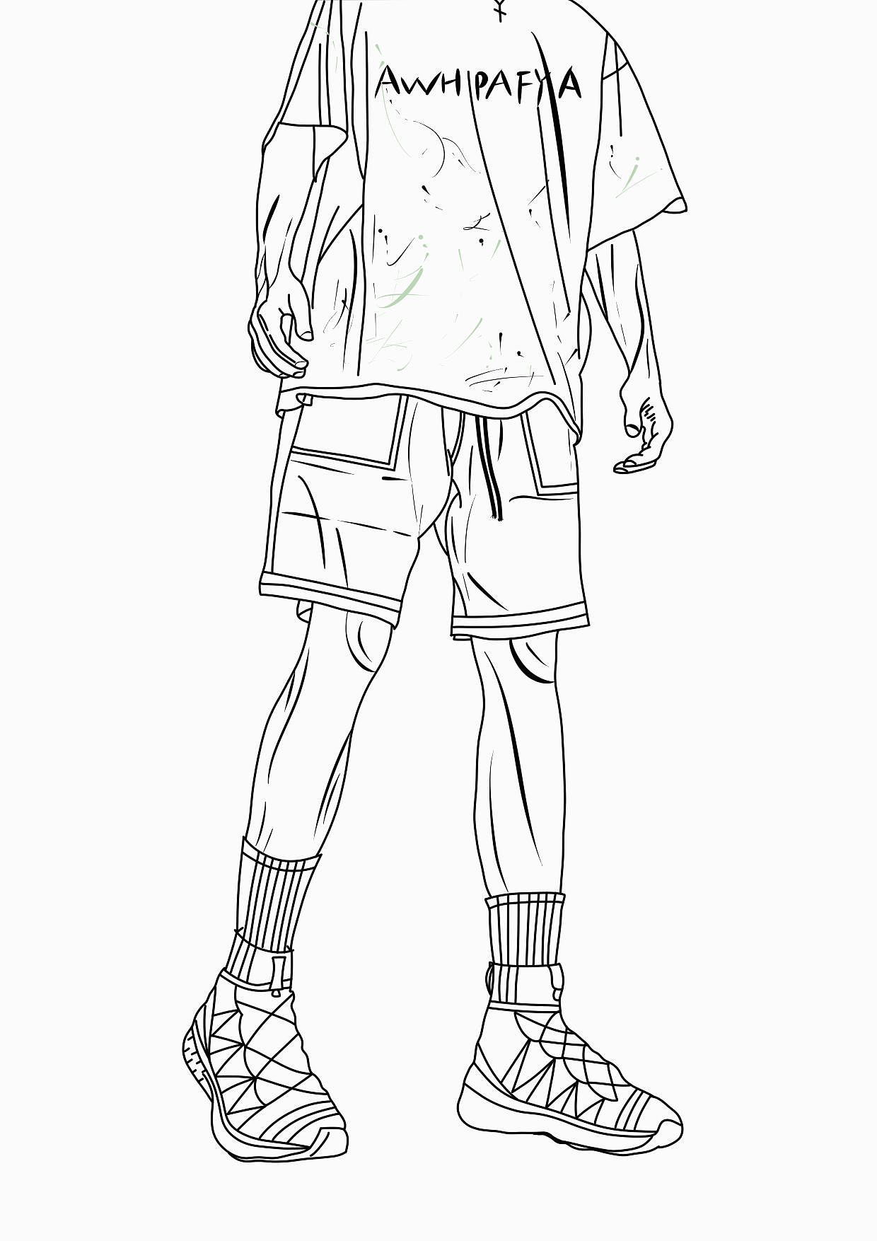 🏀篮球穿搭分享<【插画】（图ZMzU1NTg2NjEy） - 新锐潮流插画 - 站酷设计师黑色火龙果原创素材 - 站酷ZCOOL