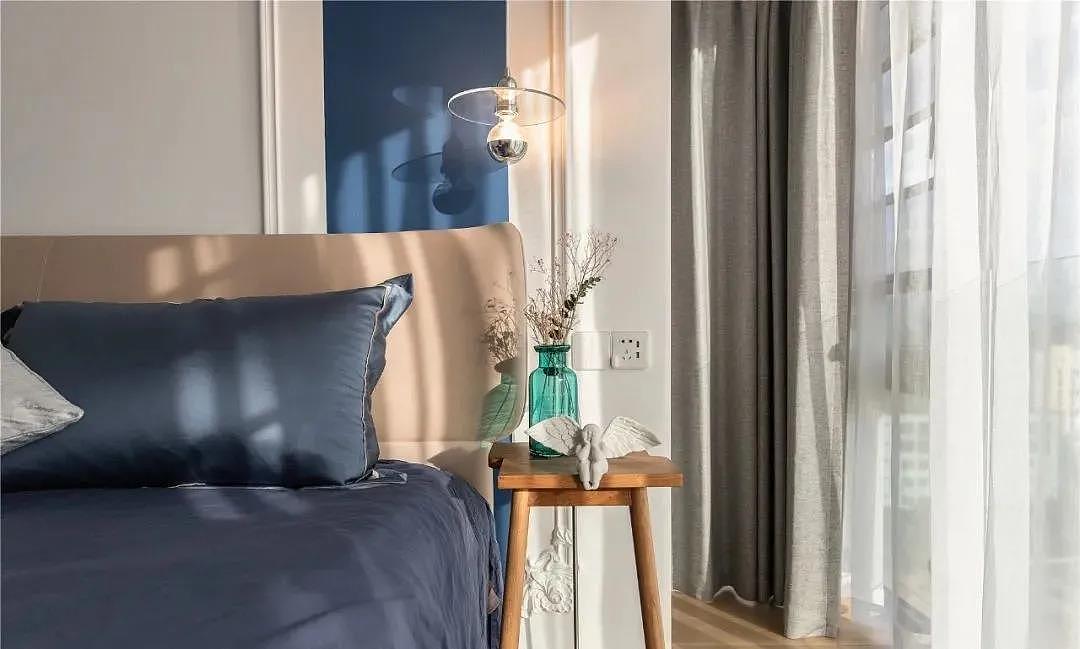 114m²简约温馨三居，白色+克莱因蓝的搭配明净又高级！（图ZMjc5MjY2NjQ0） - 家装设计 - 站酷设计师峰光无限装饰原创素材 - 站酷ZCOOL