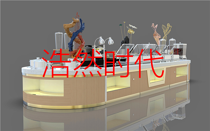 实木自助餐台设计