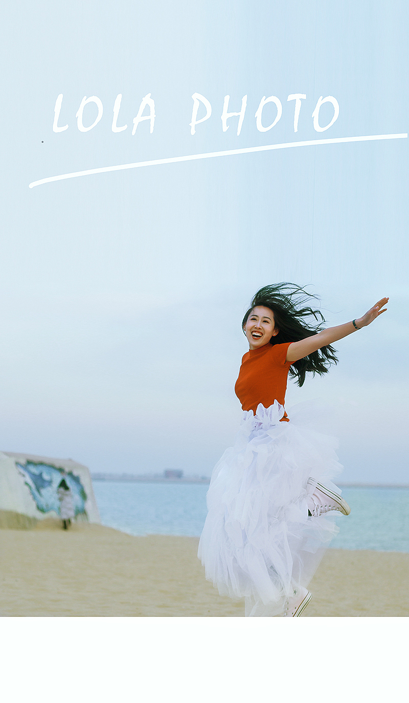 冬季的海边人像