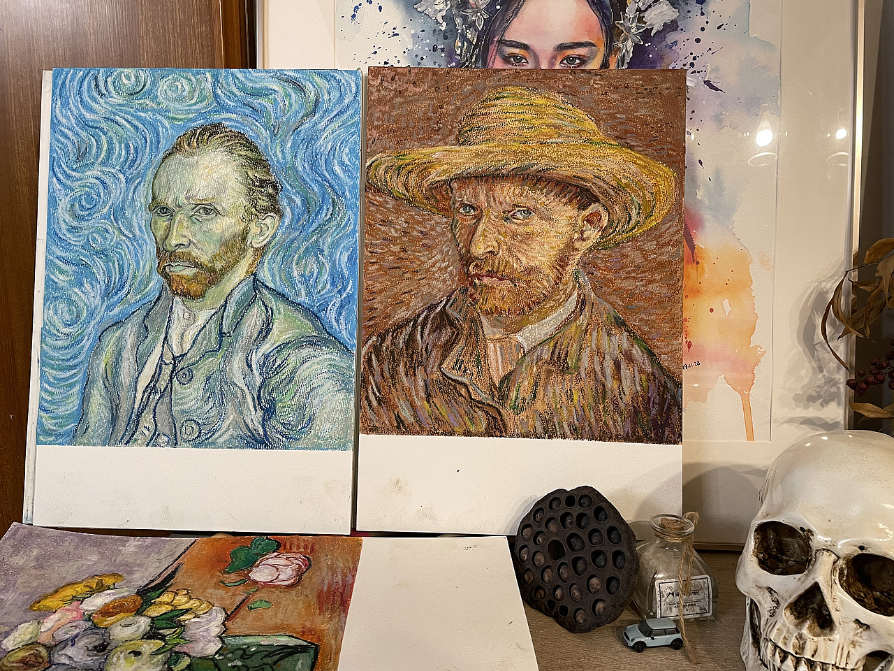 油畫(huà)棒臨摹梵高自畫(huà)像過(guò)程分享（圖ZMjM4NDg4NjQw） - 繪畫(huà) - 站酷設(shè)計(jì)師慕漁藝術(shù)原創(chuàng)素材 - 站酷ZCOOL