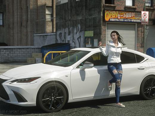 Lexus ES350 F-Sport 2019 C4D渲染