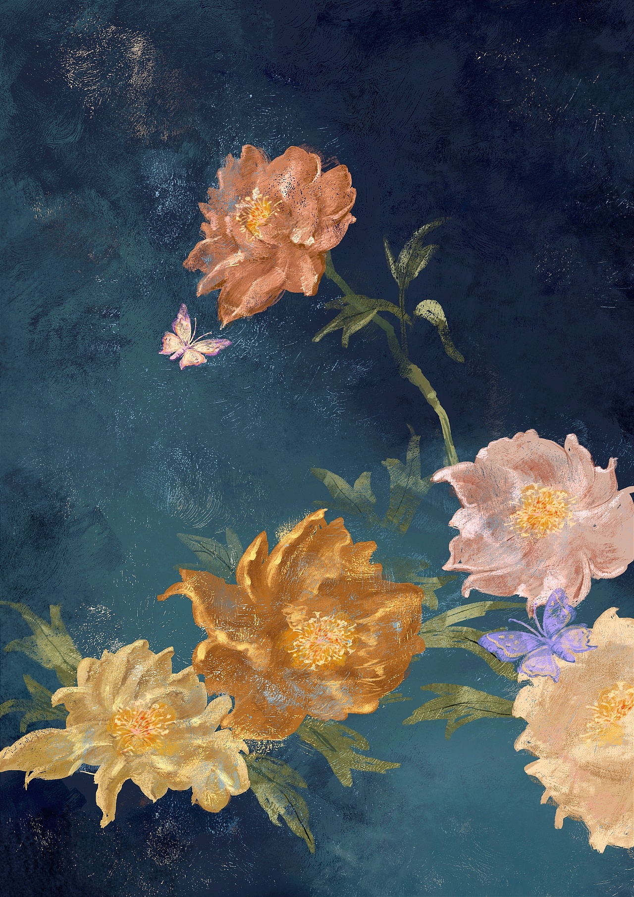 《芍药花开》 初次尝试古风插画.