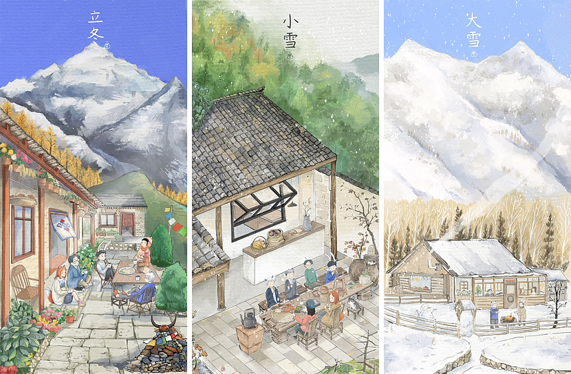 小世界里的24节气，年终作品总结（图ZMzI4MjM2NTY0） - 绘本 - 站酷设计师miao9原创素材 - 站酷ZCOOL