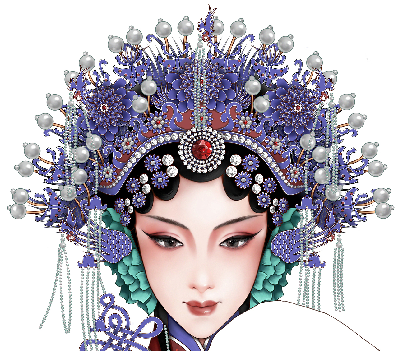 杨贵妃京剧插画