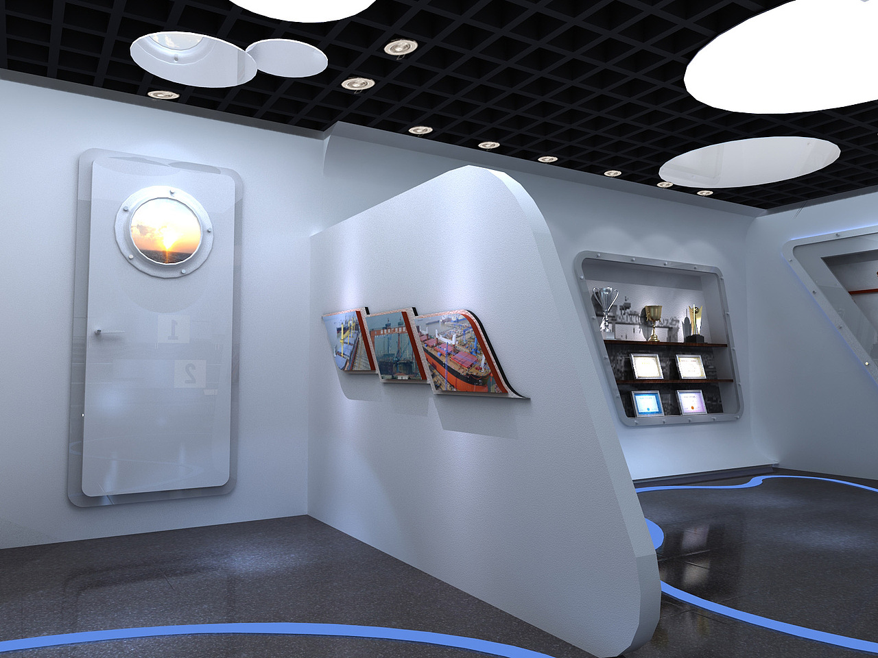 金陵船厂企业展厅（图ZMTI5MTM0MDQ0） - 家装设计 - 站酷设计师XXXWXH原创素材 - 站酷ZCOOL