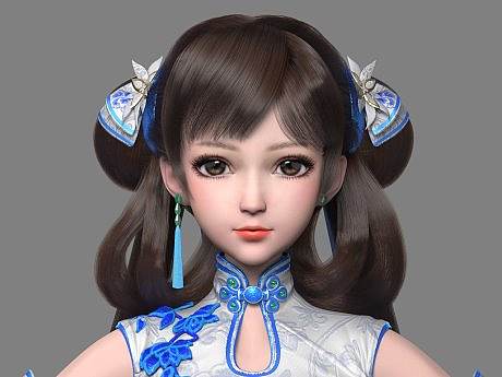 卡通小美女