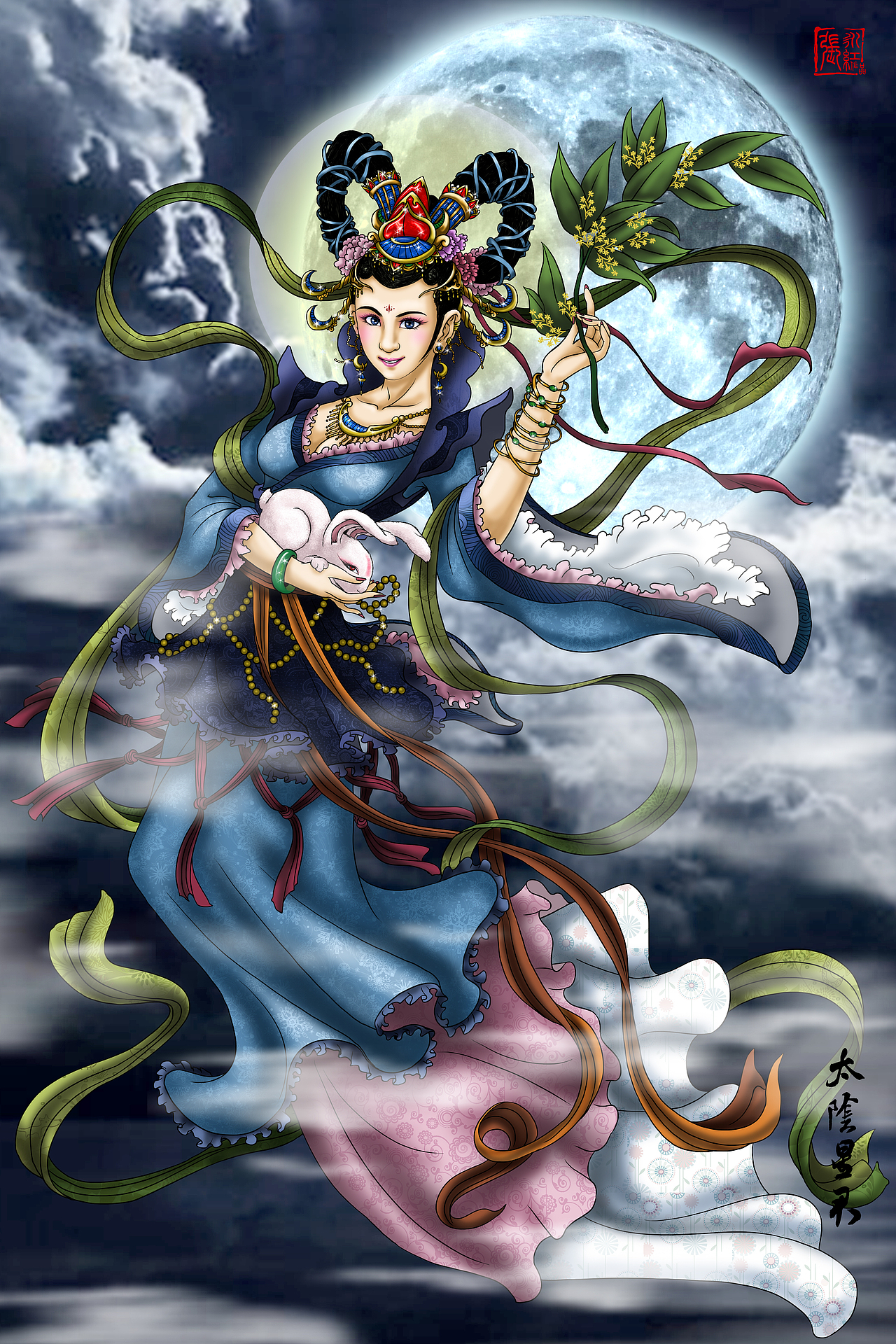 西游记人物谱--嫦娥仙子（图ZNjA0MDUzNjA=） - 游戏原画 - 站酷设计师超级无敌红蛋蛋原创素材 - 站酷ZCOOL