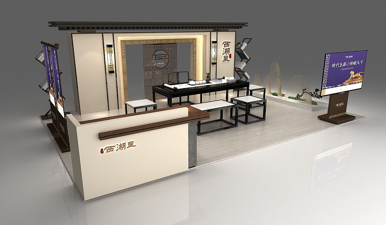 中式古风展位（图ZMjkwMTUwNjY4） - 场景 - 站酷设计师PG1666原创素材 - 站酷ZCOOL