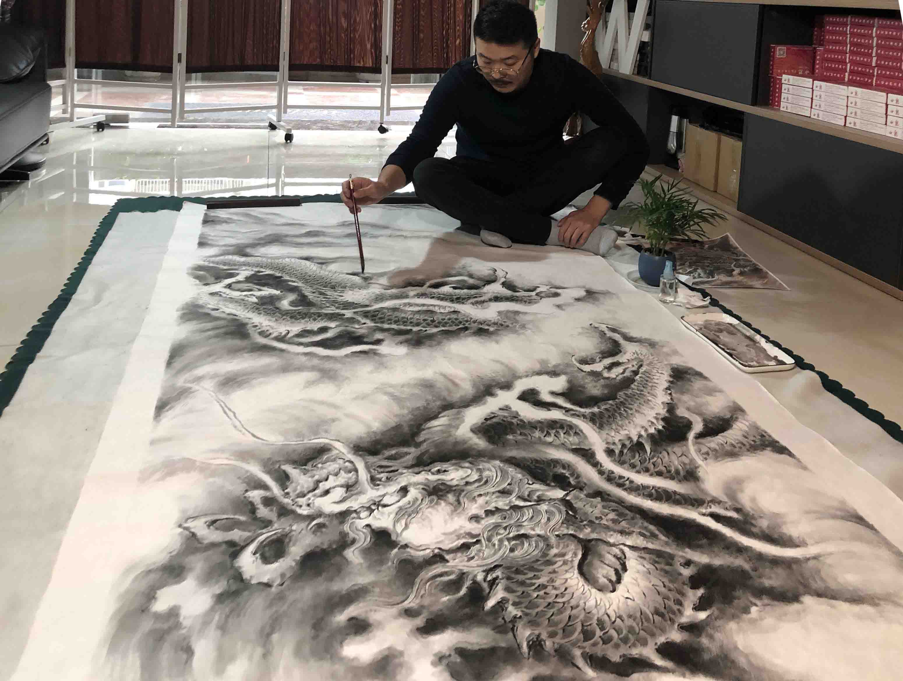 中国龙画龙研究铅笔小稿国画龙画法步骤——画家由龙 - 知乎