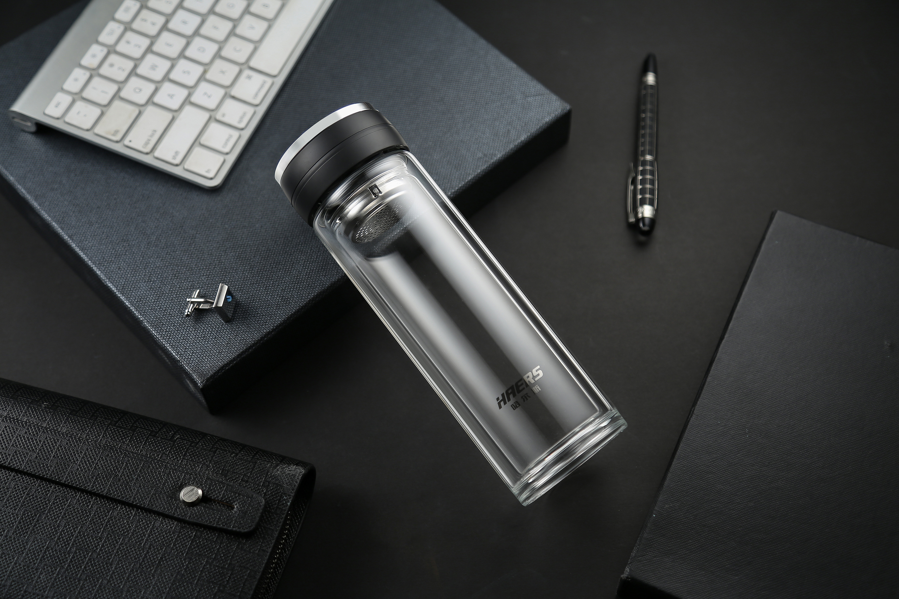 男士 商务 玻璃杯 静物 产品 拍摄 高端 深色