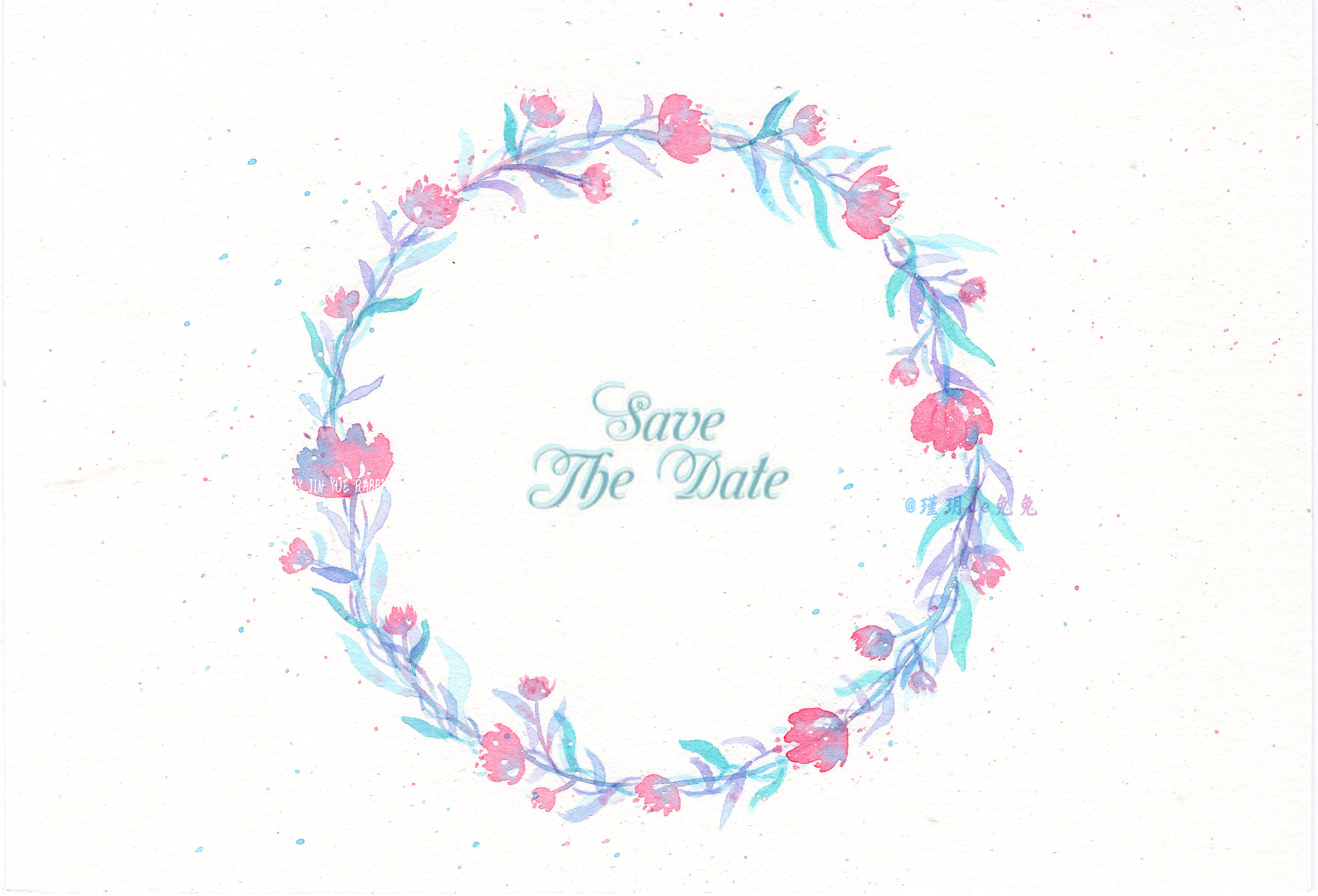 原创水彩花环|插画|其他插画|发愤图强兔 - 原创作品 - 站酷 (zcool)